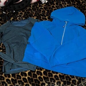Lululemon Blue Scuba Half Zip Long Sleeve bundle